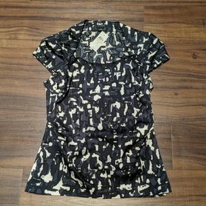 NWT Ann Taylor printed side zip top size 4